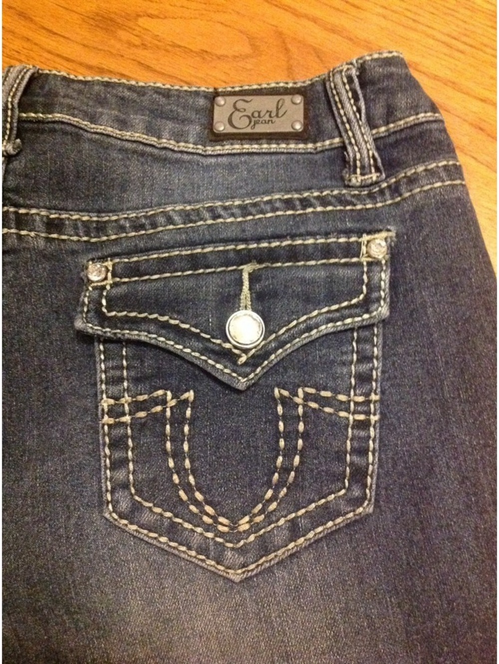 EARL Horse Shoe Women s Denim Blue Jeans size 6P #3